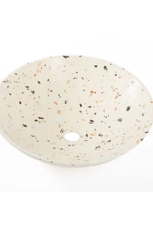 Adema Vasque 42x42x12cm - rond - terrazzo Commande En Gros