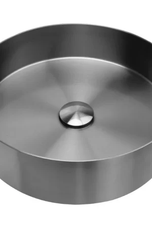 Achat Immédiat Differnz vasque à poser 40x40x11cm inox gunmetal