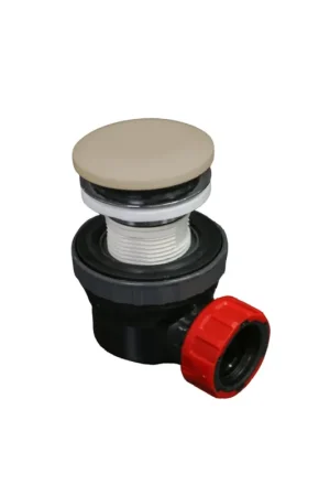 Siphon Click Mondiaz - 6,7 cm - gain de place - rond - Solid surface Lin. Bon Plan