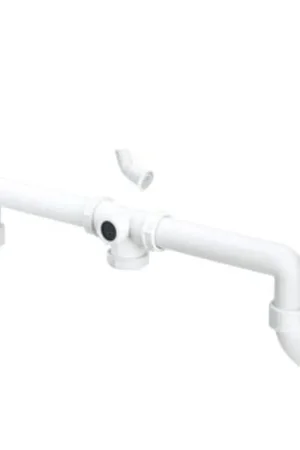 Viega Raccord de vidage double avec 2 siphons 1 1/2x40 blanc Meilleur Prix