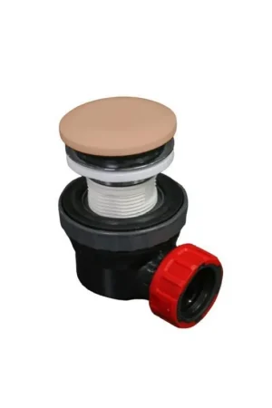 Achat Immédiat Siphon Click Mondiaz - 6,7 cm - gain de place - rond - Solid surface rosee