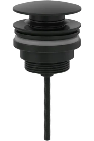 Villeroy & Boch Universal bonde de vidage - push to open - Rond - noir mat Seulement Aujourd'hui