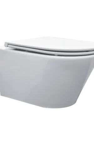 Wiesbaden Vesta WC suspendu rimless avec abattant Flatline softclose et quick release brillant blanc Achetez Aujourd'hui