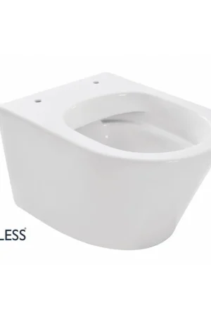 Wiesbaden Vesta junior WC suspendu rimless raccourci brillant blanc Bon Plan