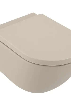 Villeroy & Boch Subway 3.0 Pack de WC suspendu - 56cm - sans bride de rinçage - fond profond - TwistFlush - abattant softclose et quickrelease - CeramicPlus - almond (beige) Affaire À Saisir