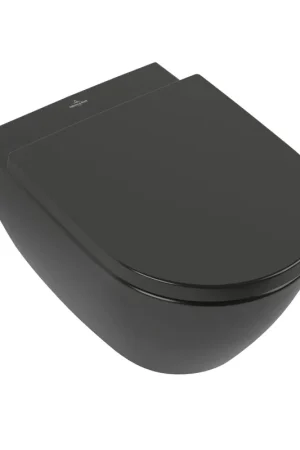 Villeroy & Boch Subway 2.0 WC suspendu 56cm - flush direct - à fond creux - CeramicPlus - Noir pur (noir) Top Vente