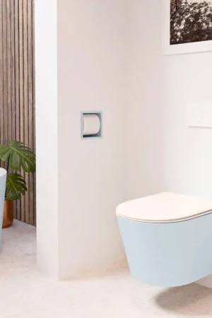 Achat Immédiat MONDIAZ LAVIE WC suspendu - 36x53cm - sans bride - Rosee (rose) - softclose - quick-release - abattant WC - clay (bleu)