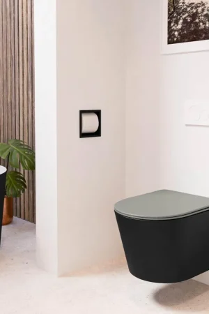 Achetez Aujourd'hui MONDIAZ LAVIE WC suspendu - 36x53cm - sans bride - Smoke (gris) - softclose - quick-release - abattant WC - Urban (noir)