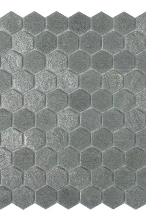 Produit De Marque Mosaïque En Verre Carrelage Trend-Vi Hexagonal 2102 Gris Clair