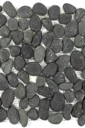 Achat Immédiat Mosaïque Galets Gris Foncé Mix