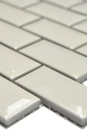 Usine Directe Céramique Metro Mosaïque Carrelage Baltimore Avec Facette Ivoire Brillant
