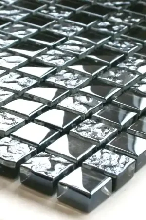 Achetez Aujourd'hui Mosaïque Verre Noir Metal Dégringolé