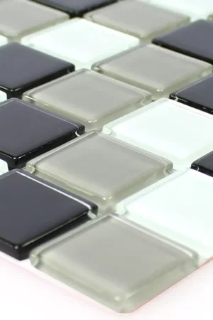 Vente Flash Mosaïque Verre Auto Adhésif Summer Noir Gris