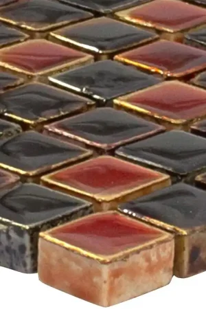 Usine Directe Pierre Naturelle Mosaïque Carrelage Firestone Rouge Mix