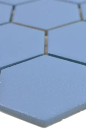 Authentique Céramique Mosaïque Bismarck R10B Hexagone Bleu H51