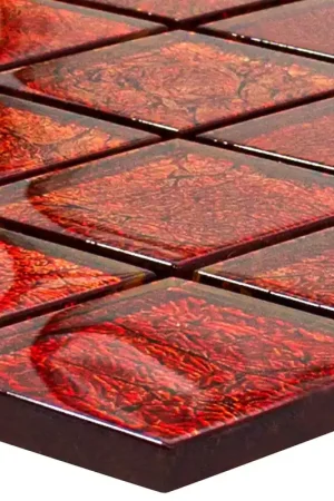 Acheter Direct Mosaïque En Verre Carrelage Seraphina Rouge Carré 47