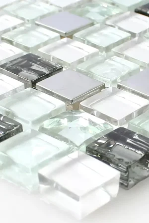 Verre Acier Inoxydable Mosaïque Carrelage Admont Blanc 15 Retour Gratuit