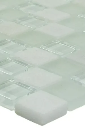 Soldes Verre Pierre Naturelle Mosaïque Carrelage Sagura Blanc