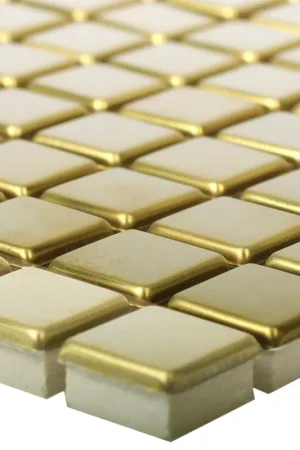 Achat Immédiat Mosaïque Carrelage Acier Inoxydable Métal Baikal Or