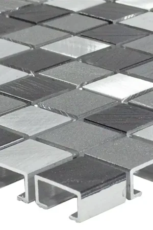 Affaire À Saisir Aluminium Métal Mosaïque Carrelage Montezuma Gris Argent Mix