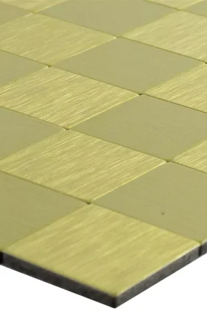 Achat Immédiat Mosaïque Carrelage Métal Auto Adhésif Vryburg Or Carré 23