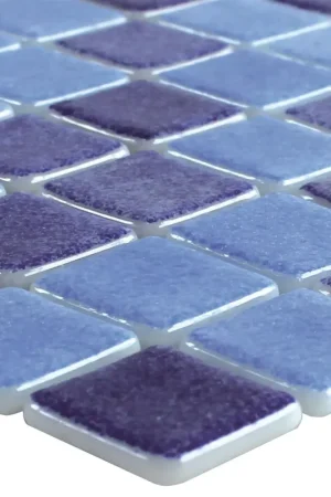 Verre Piscine Mosaïque Antonio Bleu Mix Certifié