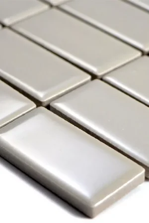 Bon Marché Céramique Mosaïque Carrelage Adrian Boue Brillant Rectangle