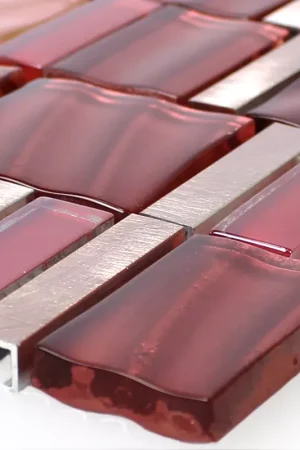 Verre Aluminium Mosaïque Rouge Cuivre Mix Prix Réduit