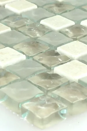 Achat Immédiat Mosaïque Verre Marbré Barbuda Crème
