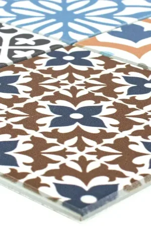 Vinyle Mosaïque Carrelage Auto Adhésif Poznan Coloré Prix Réduit