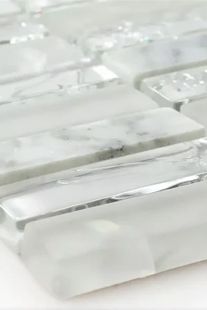 Verre Mosaïque Pierre Naturelle Bâtonnet Cassé Blanc Offre Exclusive