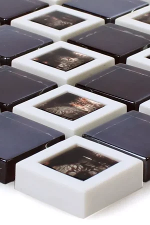 Verre Plastique Mosaïque Carrelage Anatolia Noir Offre Limitée