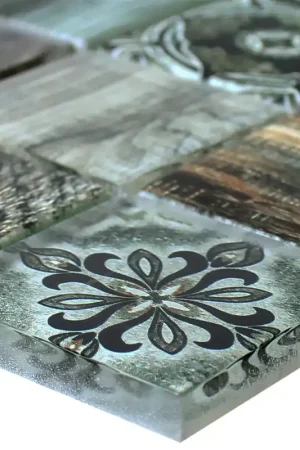Affaire À Saisir Mosaïque En Verre Carrelage Imitation Bois Makarska Brun Vert