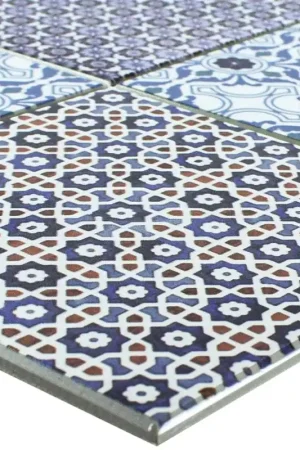 Vente Directe Vinyle Mosaïque Carrelage Auto Adhésif Poznan Bleu