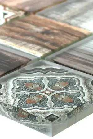 Acheter Direct Mosaïque En Verre Carrelage Imitation Bois Makarska Brun