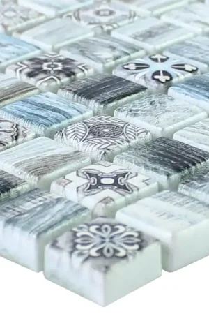 Achetez Aujourd'hui Mosaïque En Verre Imitation Bois Carrelage Vision Gris Bleu