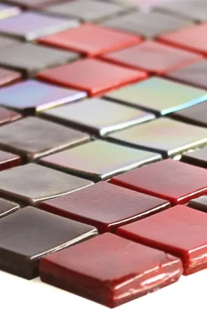 Verre Mosaïque Carrelage Rexford Nacre Effet Brun Rouge Meilleur Prix