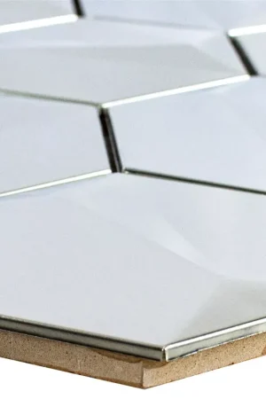 Usine Directe Acier Inoxydable Mosaïque Carrelage Durango Hexagone 3D Argent
