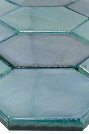 Vente Directe Mosaïque En Verre Carrelage Andalucia Hexagone Lac Vert