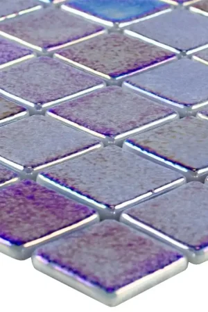 Verre Piscine Mosaïque McNeal Bleu Foncé 25 Certifié