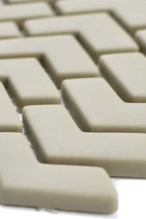 Super Prix Mosaïque En Verre Carrelage Kassandra Cream Arête Poisson Mat