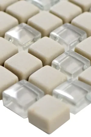 Acheter Direct Mosaïque En Verre Carrelage Kassandra Cream Mat