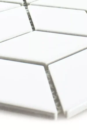 Super Prix Céramique Mosaïque Carrelage Cavalier 3D Cubes Mat Blanc