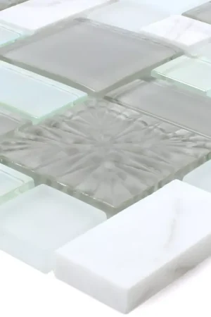 Acheter En Ligne Carrelage Mosaïque Norderney Verre Pierre Naturelle Mix