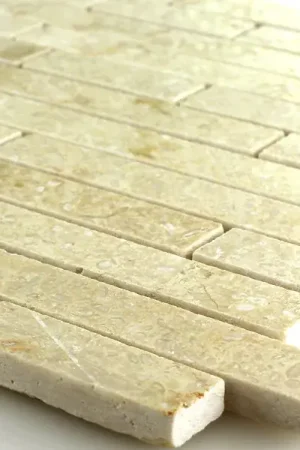 Vente Flash Mosaïque Pierre Naturelle Marbré Beige Clair Poli