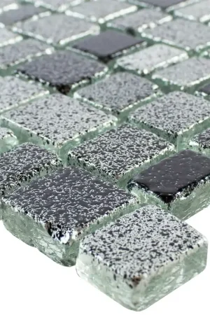 Verre Mosaïque Carrelage Economy Noir Gris Dernier Modèle