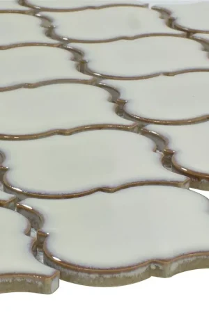 Bon Marché Céramique Mosaïque Carrelage Asmara Arabesque Blanc