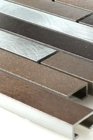 Super Prix Mosaïque Aluminium Metal Cuivre Brun Mix