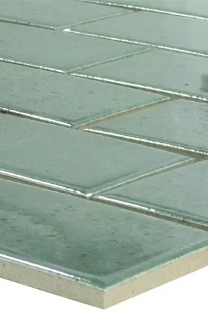 Vente Flash Céramique Mosaïque Carrelage Eldertown Brick Vert Foncé