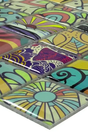 Bon Marché Céramique Mosaïque Carrelage Achilles Optique Pop Art Coloré Duo